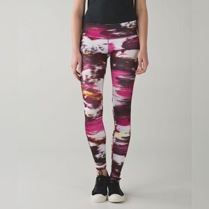 lululemon athletica Pink Multi Abstract Print Leggings